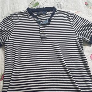 Polo by Ralph Lauren Men's Navy and White Striped Polo